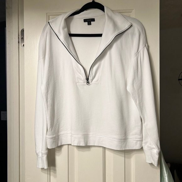 J. Crew Tops - J. Crew Oversized Quarter Zip Up Sweater High Collar